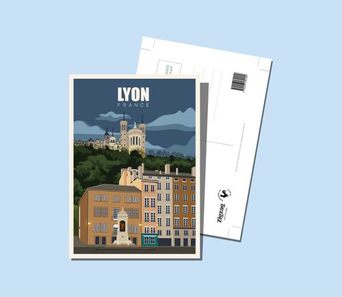 CARTE POSTALE LYON VUE PLACE SAINT-JEAN