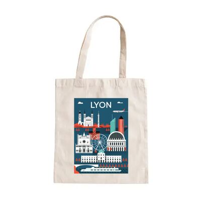 ETIQUETA TOTE BAG OEKO TEX LYON CALIDAD GRÁFICA 220 GRAMOS