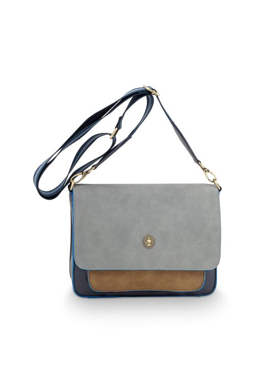 PIP - Fenna Cross Body Flap Medium Blue 25x7x20cm