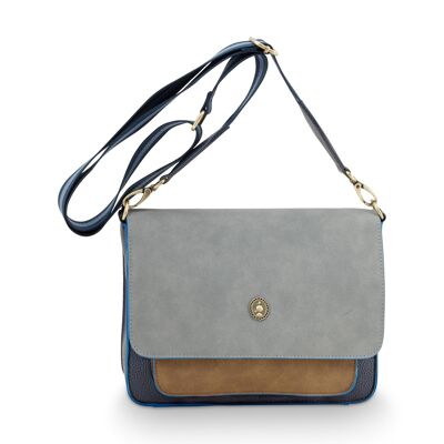 Fenna Cross Body Flap Medium Blue 25x7x20cm - PIP STUDIO