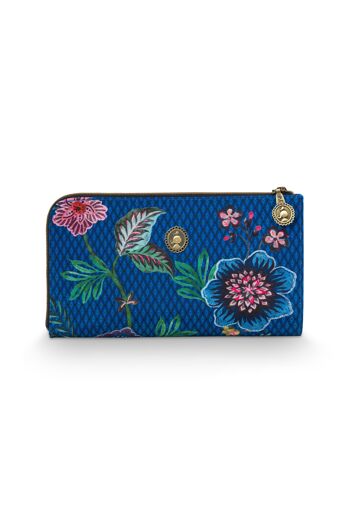 PIP - Cloe Cosmetic Zipper Pouch Cece Fiore Blue 21x3.5x12.5cm