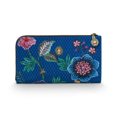 PIP - Cloe Cosmetic Zipper Pouch Cece Fiore Blue 21x3.5x12.5cm