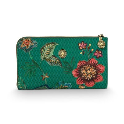 PIP - Neceser con cremallera para cosméticos Cloe Cece Fiore Green 21x3.5 x 12.5cm