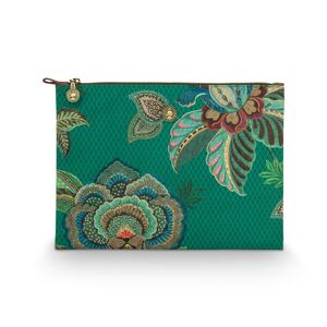 PIP - Charly Cosmetic Flat Pouch Large Cece Fiore Green 30x22x1cm