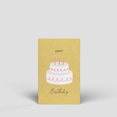 Tarjeta midi - pastel de cumpleaños - No. 136