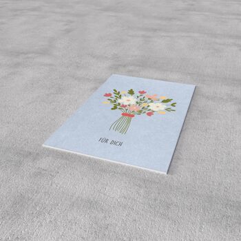 Carte midi - bouquet de fleurs - N° 133 3