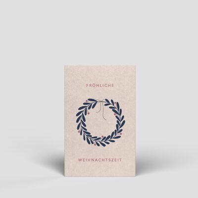 Midi card - Christmas wreath - No.144