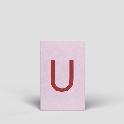Midi card - letter U - No.182