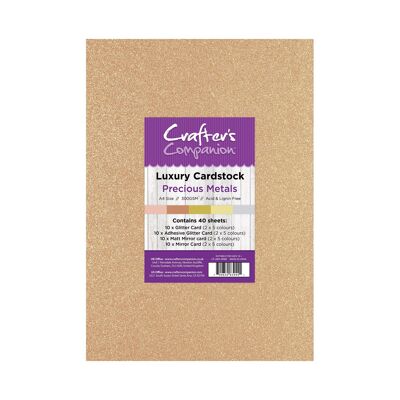 Crafter's Companion A4 Luxus-Kartonpaket - Edelmetalle