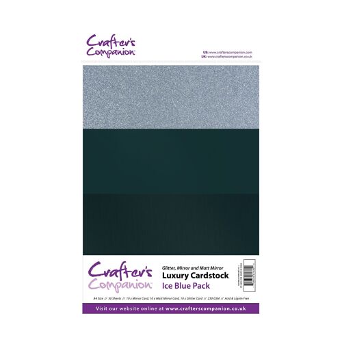Crafter's Companion A4 Luxury Cardstock Pack - Ice Blue