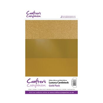 Crafter's Companion A4 Luxury Cardstock Pack - Gold