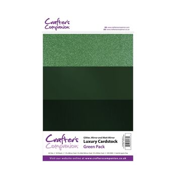 Crafter's Companion A4 Luxury Cardstock Pack - Green