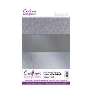 Pack de papier cartonné de luxe A4 Crafter's Companion - Argent