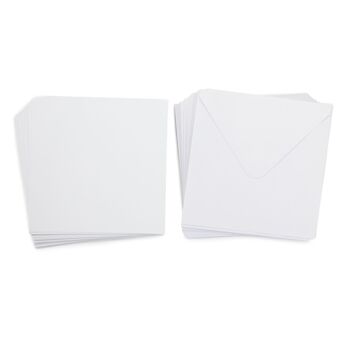 Crafter's Companion - 8"x 8" White Card & Envelopes 50pc 2