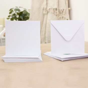 Crafter's Companion - Carte blanche et enveloppes 8"x 8", 50 pièces 3