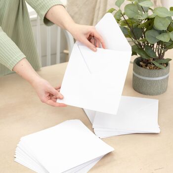 Crafter's Companion - Carte blanche et enveloppes 8"x 8", 50 pièces 4