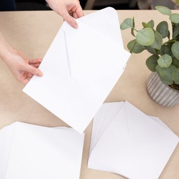 Crafter's Companion - 7"x 7" White Card & Envelopes 50pc 2