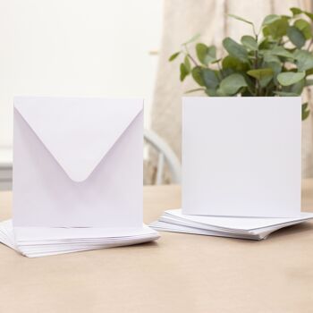 Crafter's Companion - 7"x 7" White Card & Envelopes 50pc 3