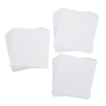 Crafter's Companion - 7"x 7" White Card & Envelopes 50pc 4