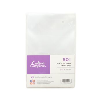 Crafter's Companion - Self Seal Cello Bags - 5"x7" 50pc 1