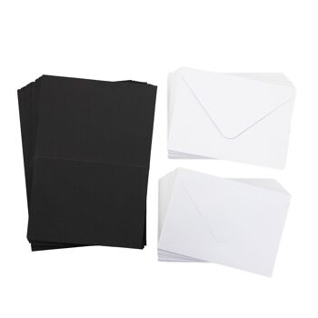 Crafter's Companion - 5"x7" Black Card & White Envelopes 100pc 4