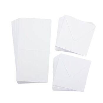 Crafter's Companion - 6"x 6" White  Card & Envelopes 100pc 2