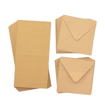 Crafter's Companion - 6"x 6" Kraft  Card & Envelopes 100pc 3