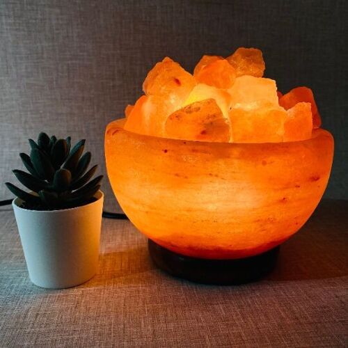 Crafted Himalayan Salt Lamp Fire bowl