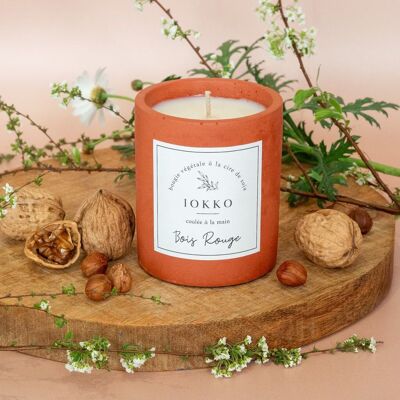 Vela perfumada natural Madera roja, hormigón Terracota Uni