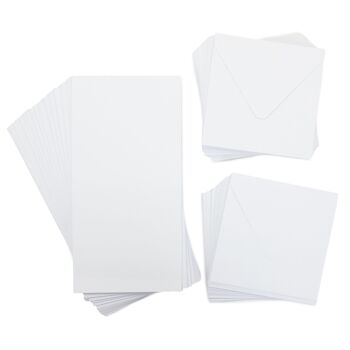 Crafter's Companion - 5"x5" White Card & Envelope 100pc 3
