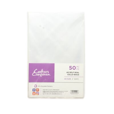 Crafter's Companion - Self Seal Cello Bags - A5 50pc