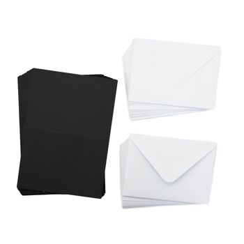 Crafter's Companion - Carte noire A6 et enveloppes blanches 100 pièces Enveloppes 100 pièces 2