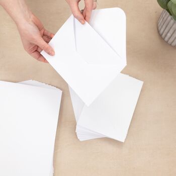Crafter's Companion - Carte et enveloppes blanches A6 100 pièces 2
