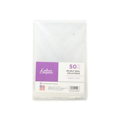 Crafter's Companion - Self Seal Cello Bags - A6 50pc