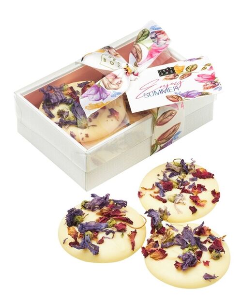 Chocolate Mendiants Flowers White – handmade luxury mendiants white chocolate with flowers - summer edition