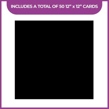 Crafter's Companion - Pack de cartes noires lisses 12" x 12" - 50 pièces 2