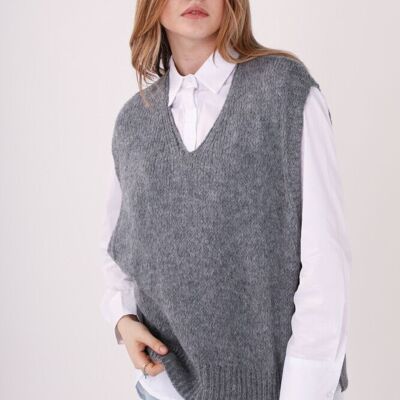 Sleeveless sweater in silky material - GALO
