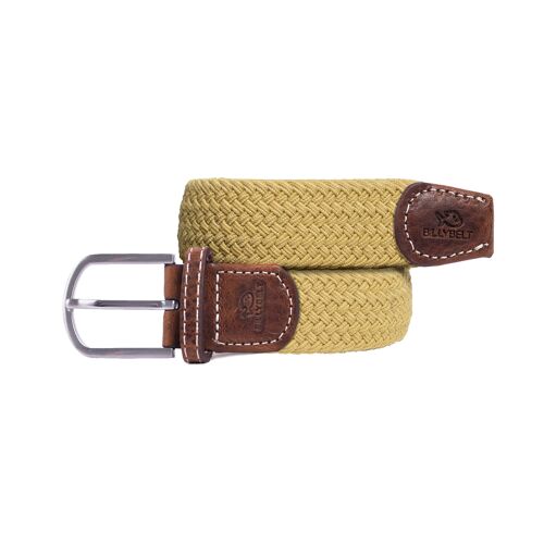 Ceinture tressée élastique Jaune curry