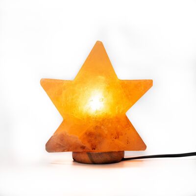 Estrella de lámpara de sal del Himalaya artesanal