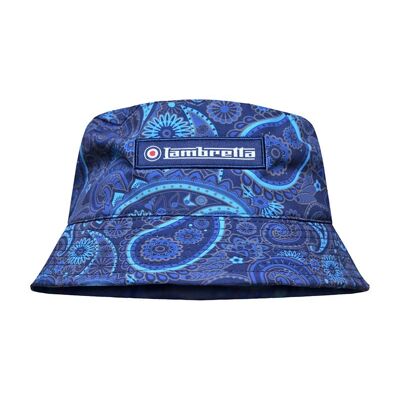 Cappello da pescatore marca Paisley blu scuro/cachi