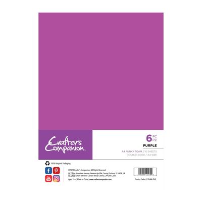 Crafter's Companion A4 Funky Foam - Violet - Paquet de 6