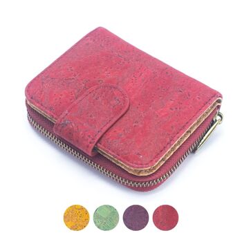 Portefeuille pour femme en liège coloré, protection anti-RFID, BAG-2268 1