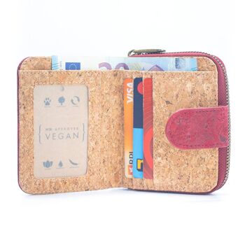 Portefeuille pour femme en liège coloré, protection anti-RFID, BAG-2268 2
