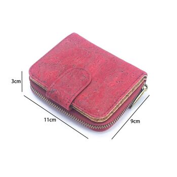 Portefeuille pour femme en liège coloré, protection anti-RFID, BAG-2268 7