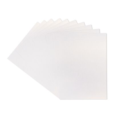 Confezione di biglietti stampabili A4 Crafter's Companion Centura Pearl Snow White Gold – 50 fogli