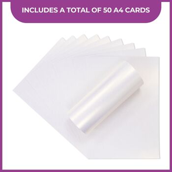 Crafter's Companion Centura Pearl Snow White Gold Lot de cartes imprimables A4 – 50 feuilles 3