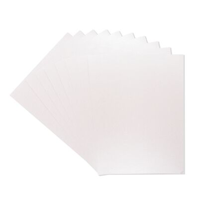 Crafter's Companion Paquete de tarjetas imprimibles A4 Centura Pearl Snow White Silver - 50 hojas