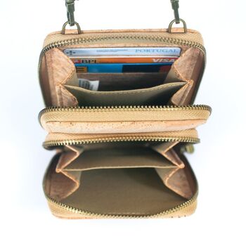 Portefeuille à bandoulière en liège et sac pour téléphone portable BAG-045 4