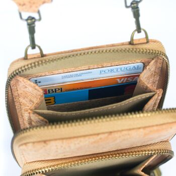 Portefeuille à bandoulière en liège et sac pour téléphone portable BAG-045 14
