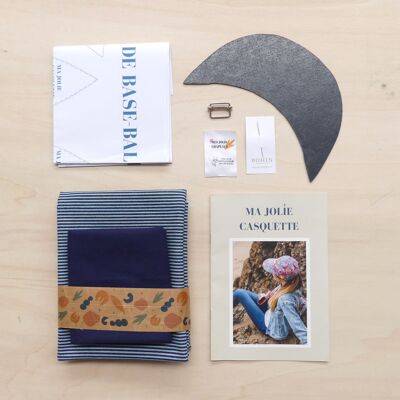 Sewing kit to make a baseball cap | Introduction to millinery